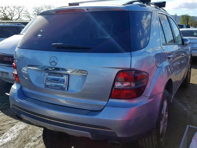 4JGBB86E76A034147 - 2006 MERCEDES-BENZ ML 350 BLUE photo 4