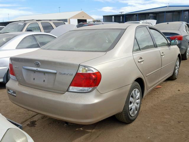 4T1BE32K45U031757 - 2005 TOYOTA CAMRY LE GOLD photo 4