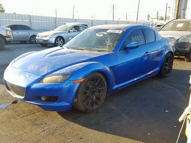 JM1FE173250148255 - 2005 MAZDA RX8 BLUE photo 2