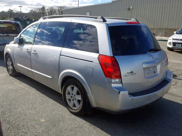 5N1BV28U14N327248 - 2004 NISSAN QUEST S SILVER photo 3