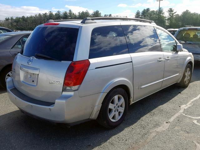 5N1BV28U14N327248 - 2004 NISSAN QUEST S SILVER photo 4