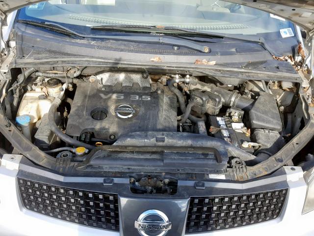 5N1BV28U14N327248 - 2004 NISSAN QUEST S SILVER photo 7