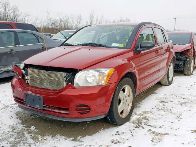 1B3HB48A39D232990 - 2009 DODGE CALIBER SX RED photo 2