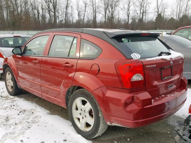 1B3HB48A39D232990 - 2009 DODGE CALIBER SX RED photo 3