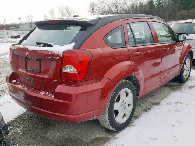 1B3HB48A39D232990 - 2009 DODGE CALIBER SX RED photo 4