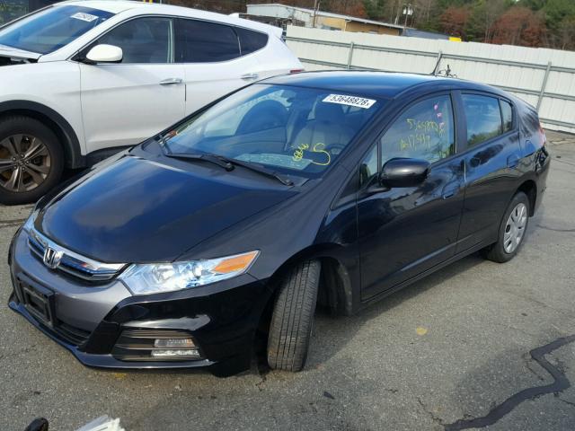 JHMZE2H55DS000234 - 2013 HONDA INSIGHT LX BLACK photo 2