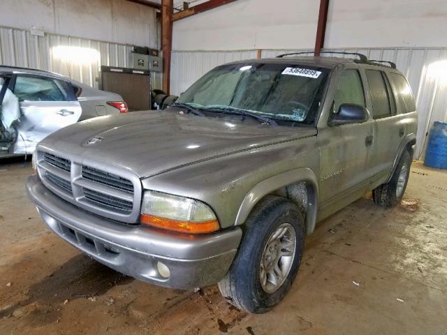 1B4HR28N81F509284 - 2001 DODGE DURANGO GRAY photo 2