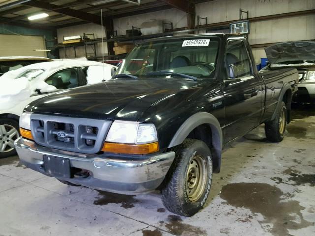 1FTZR11X4YPB89057 - 2000 FORD RANGER BLACK photo 2