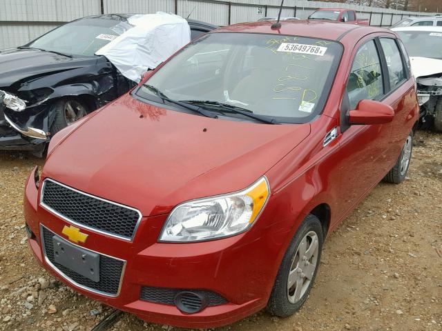 KL1TD6DE4AB119046 - 2010 CHEVROLET AVEO LS RED photo 2
