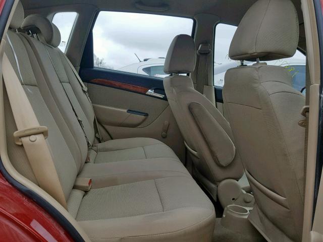 KL1TD6DE4AB119046 - 2010 CHEVROLET AVEO LS RED photo 6