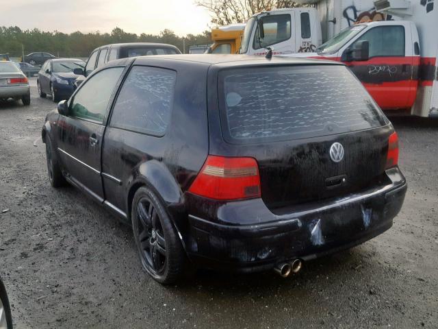 9BWDH61J334035705 - 2003 VOLKSWAGEN GTI VR6 BLACK photo 3