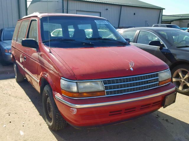 2P4GH2534NR690866 - 1992 PLYMOUTH VOYAGER RED photo 1
