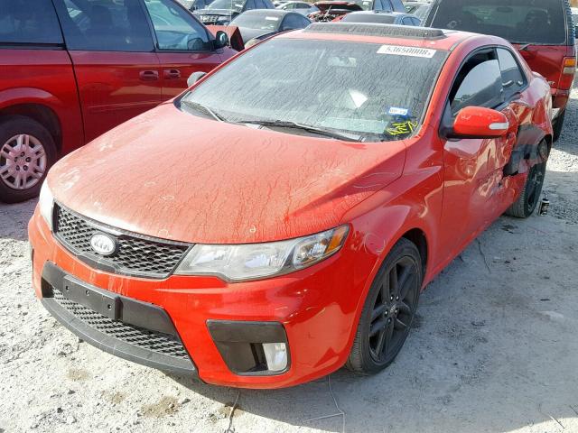 KNAFW6A37A5148345 - 2010 KIA FORTE SX RED photo 2