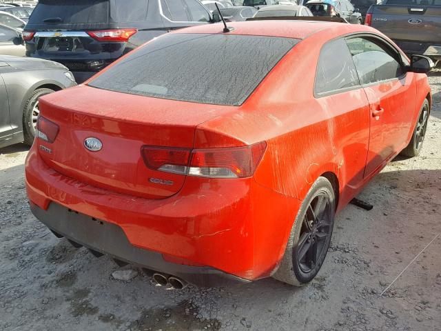 KNAFW6A37A5148345 - 2010 KIA FORTE SX RED photo 4