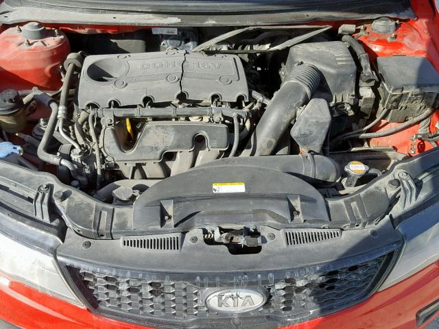 KNAFW6A37A5148345 - 2010 KIA FORTE SX RED photo 7