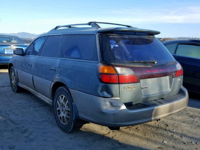 4S3BH806317635985 - 2001 SUBARU LEGACY OUT BLUE photo 3