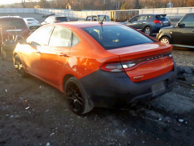 1C3CDFBB7FD266348 - 2015 DODGE DART SXT ORANGE photo 3