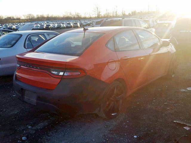 1C3CDFBB7FD266348 - 2015 DODGE DART SXT ORANGE photo 4