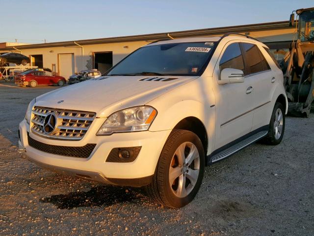 4JGBB2FB3BA746300 - 2011 MERCEDES-BENZ ML 350 BLU WHITE photo 2