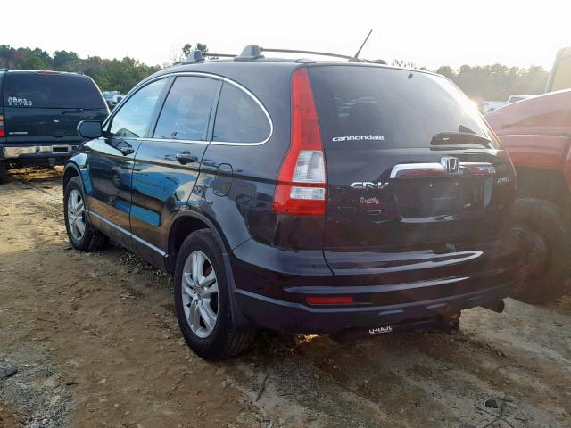 5J6RE4H73BL089284 - 2011 HONDA CR-V EXL BLACK photo 3