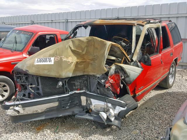 1GKEC13R4TJ737203 - 1996 GMC YUKON RED photo 2