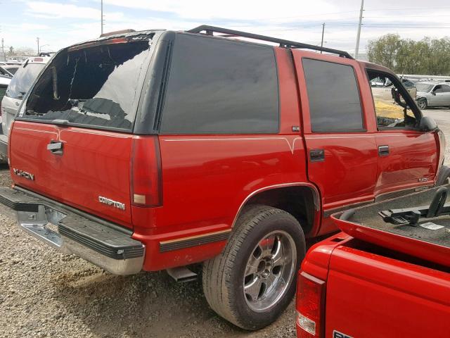 1GKEC13R4TJ737203 - 1996 GMC YUKON RED photo 4