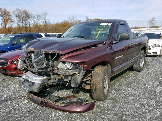 1D7HA16N24J268319 - 2004 DODGE RAM 1500 S PURPLE photo 2