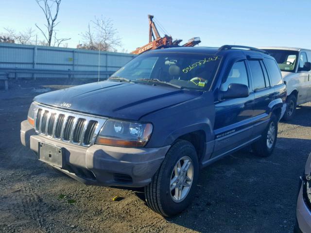 1J4GW48S82C295824 - 2002 JEEP GRAND CHER BLUE photo 2