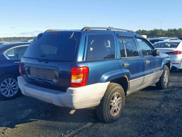 1J4GW48S82C295824 - 2002 JEEP GRAND CHER BLUE photo 4