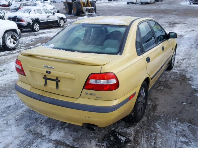 YV1VS29571F710046 - 2001 VOLVO S40 1.9T YELLOW photo 4