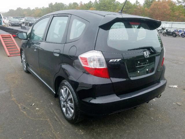 JHMGE8H57DC039265 - 2013 HONDA FIT SPORT BLACK photo 3