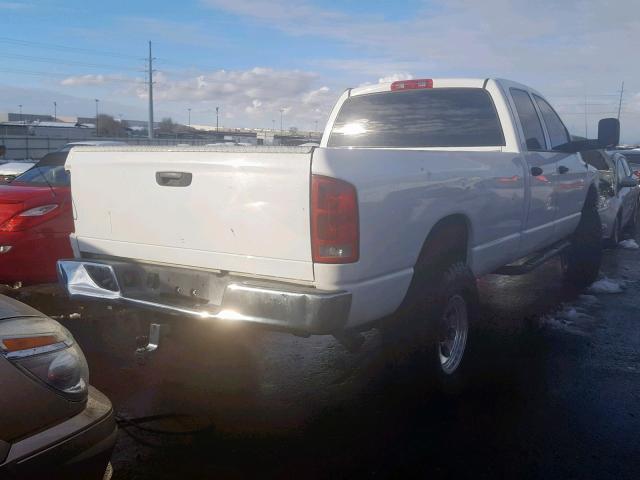 3D7KU28CX4G203945 - 2004 DODGE RAM 2500 S WHITE photo 4