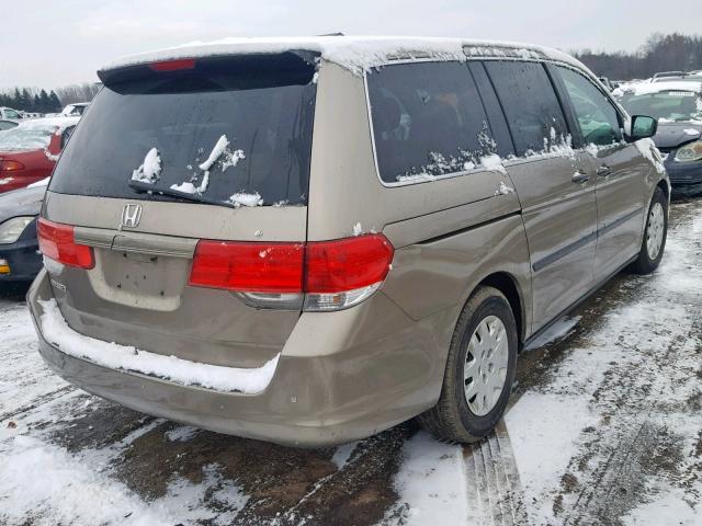 5FNRL3H26AB097729 - 2010 HONDA ODYSSEY LX GOLD photo 4