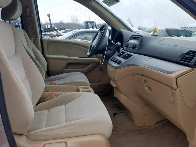 5FNRL3H26AB097729 - 2010 HONDA ODYSSEY LX GOLD photo 5