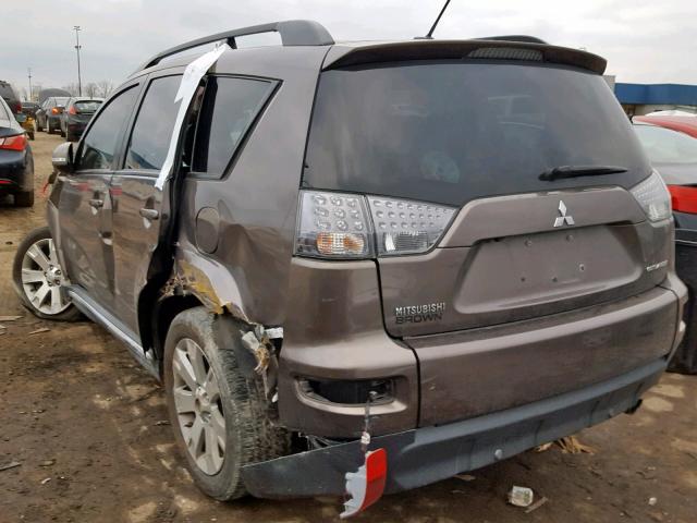 JA4JT3AW7CU000665 - 2012 MITSUBISHI OUTLANDER BROWN photo 3