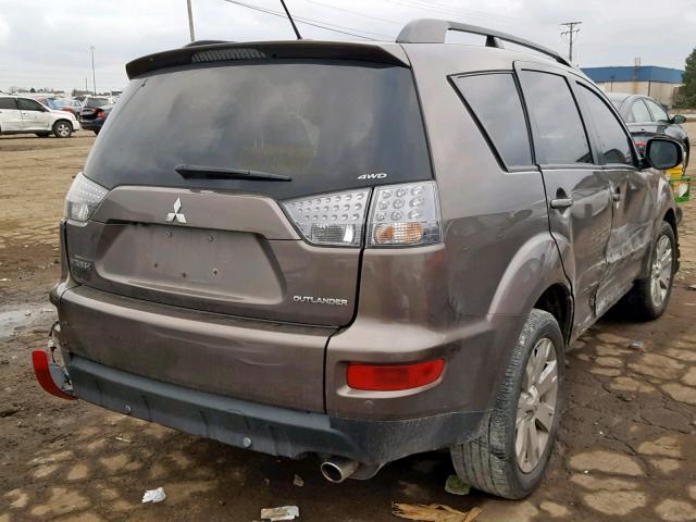 JA4JT3AW7CU000665 - 2012 MITSUBISHI OUTLANDER BROWN photo 4