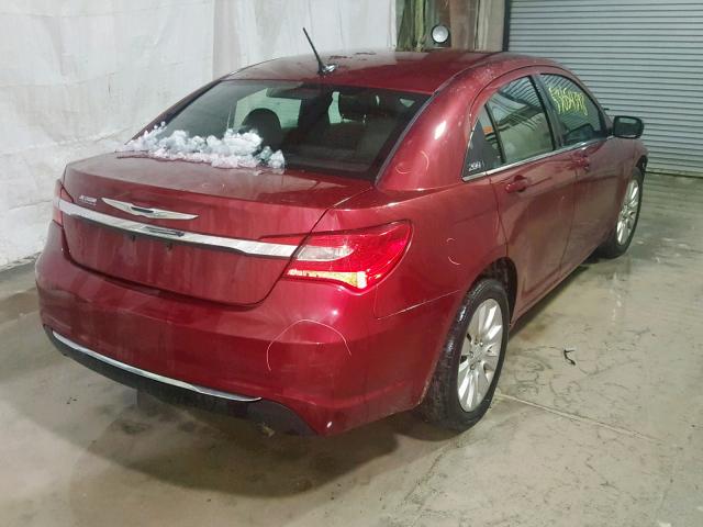 1C3BC4FB7BN584326 - 2011 CHRYSLER 200 LX RED photo 4