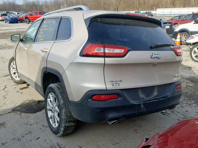 1C4PJMCS8EW311339 - 2014 JEEP CHEROKEE L TAN photo 3