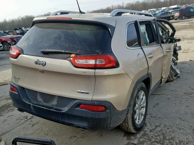 1C4PJMCS8EW311339 - 2014 JEEP CHEROKEE L TAN photo 4