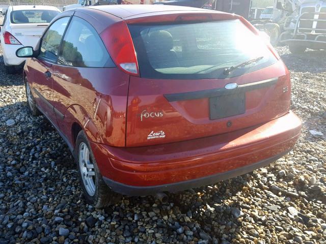 3FAFP3136YR245290 - 2000 FORD FOCUS ZX3 RED photo 3