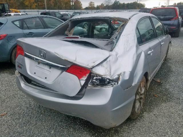 19XFA16809E010865 - 2009 HONDA CIVIC EX SILVER photo 4