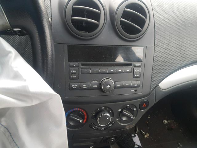 KL1TD6DE7BB147750 - 2011 CHEVROLET AVEO LS GRAY photo 9