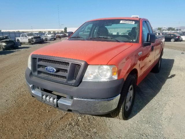 1FTRF12W25KE29486 - 2005 FORD F150 ORANGE photo 2