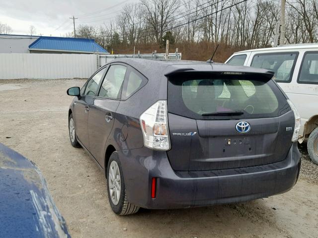 JTDZN3EU5EJ004262 - 2014 TOYOTA PRIUS V GRAY photo 3