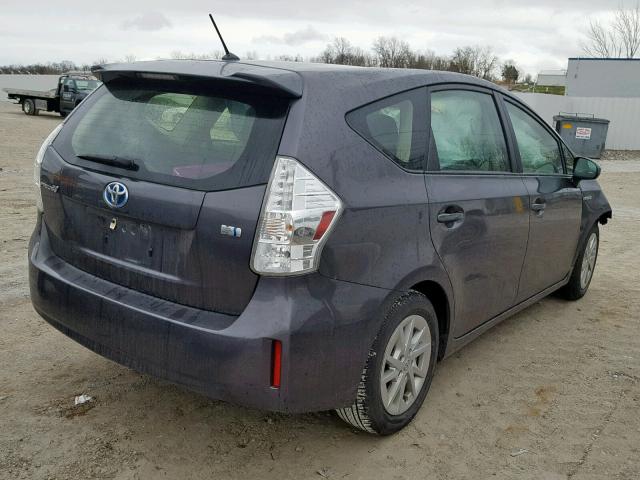 JTDZN3EU5EJ004262 - 2014 TOYOTA PRIUS V GRAY photo 4