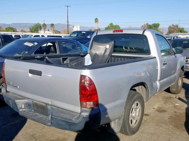 5TENX22N66Z251989 - 2006 TOYOTA TACOMA SILVER photo 4