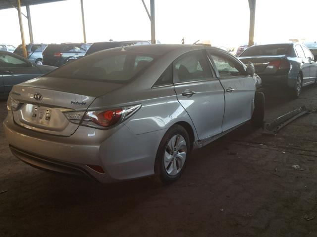 KMHEC4A45FA121238 - 2015 HYUNDAI SONATA HYB SILVER photo 4