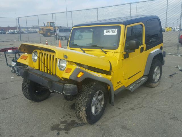 1J4FA29153P373250 - 2003 JEEP WRANGLER / YELLOW photo 2