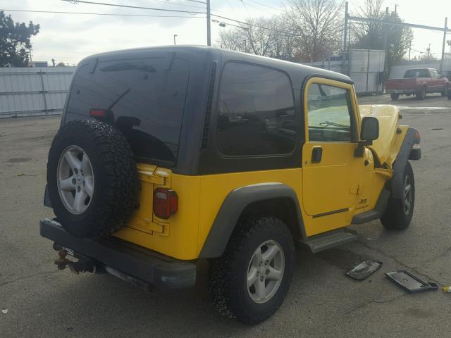 1J4FA29153P373250 - 2003 JEEP WRANGLER / YELLOW photo 4