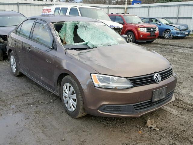 3VW1K7AJ6CM313437 - 2012 VOLKSWAGEN JETTA BASE 棕色 照片 1